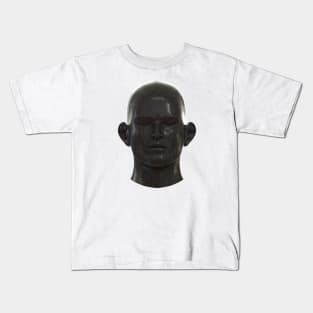 Carbon Fiber 3D Human Head Kids T-Shirt